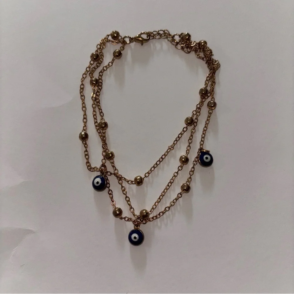 Gold Evil Eye Bracelet - Picture 3 of 5